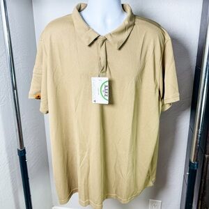 SpecsRun Zitty Men’s 3XL Tan Performance Polo Shirt NWT
